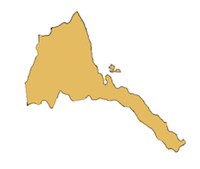 Eritrea country outline
